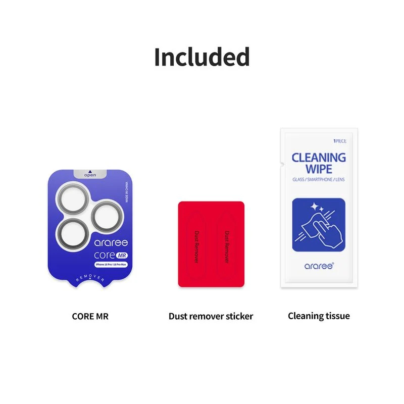 Araree Core Camera Metal Ring Camera Lens Protector for iPhone 18 Pro Max/iPhone 18 Pro - Clear