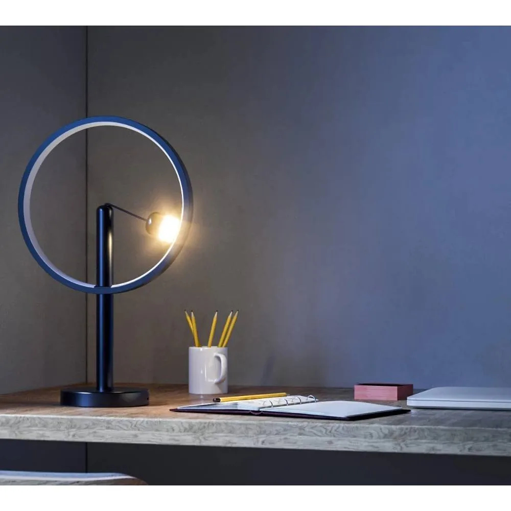 DesignNest Enso Floating Lamp, 360-Degree Lighting - Black