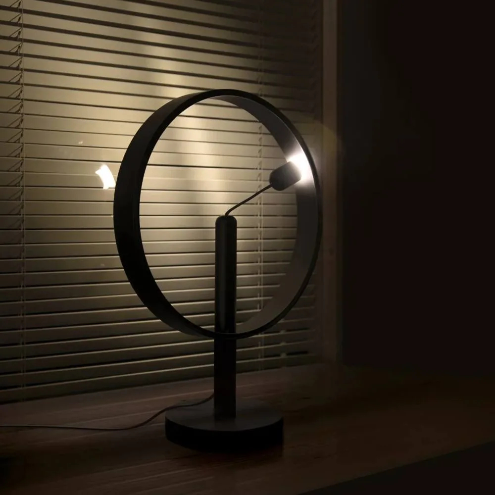 DesignNest Enso Floating Lamp, 360-Degree Lighting - Black