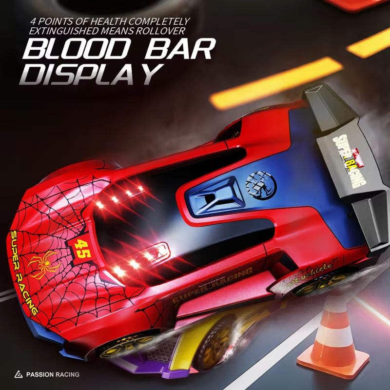 3-in-1 Remote Control Car Toy for Kids with Infrared Shooting - Red & Blue