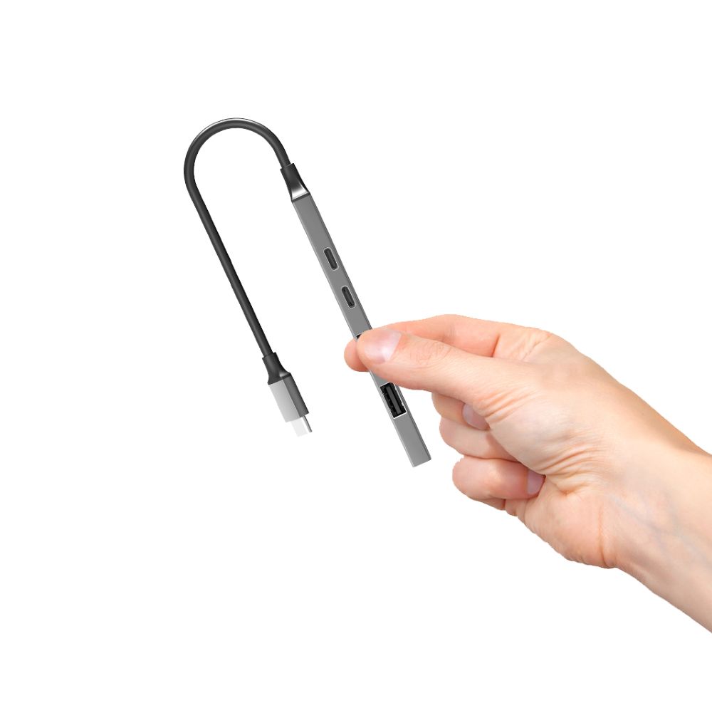 Port Designs HUB USB 5 PORTS 3A + 1C + PD - Silver