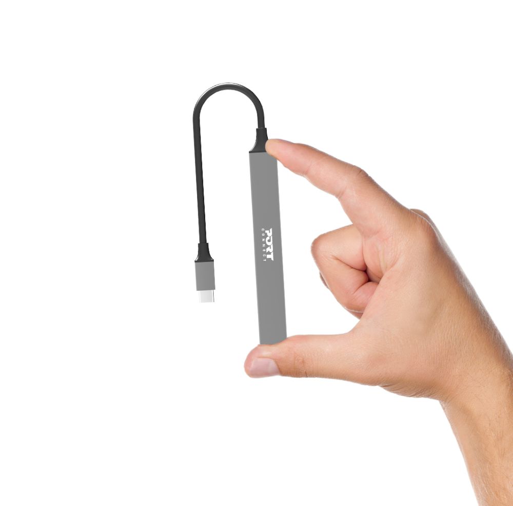 Port Designs HUB USB 5 PORTS 3A + 1C + PD - Silver