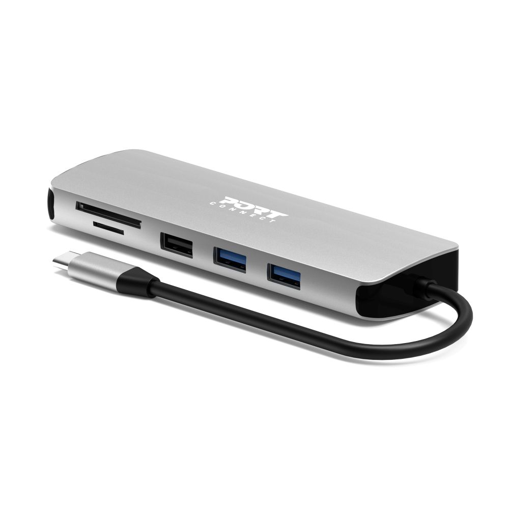 Port Designs Docking Type C 9-in-1 - 1 X 4K HDMI - PD 85W - Steel