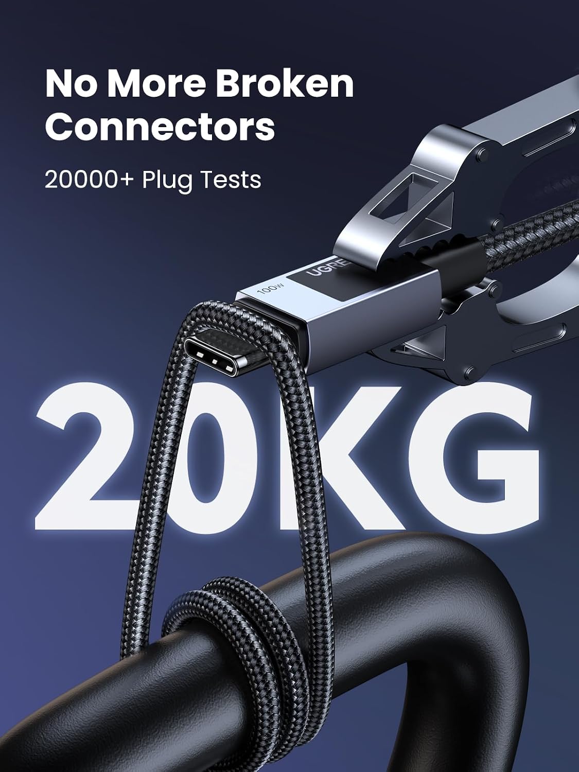 UGREEN Uno USB-C to USB-C PD Fast Charging Cable, 1m - Space Gray