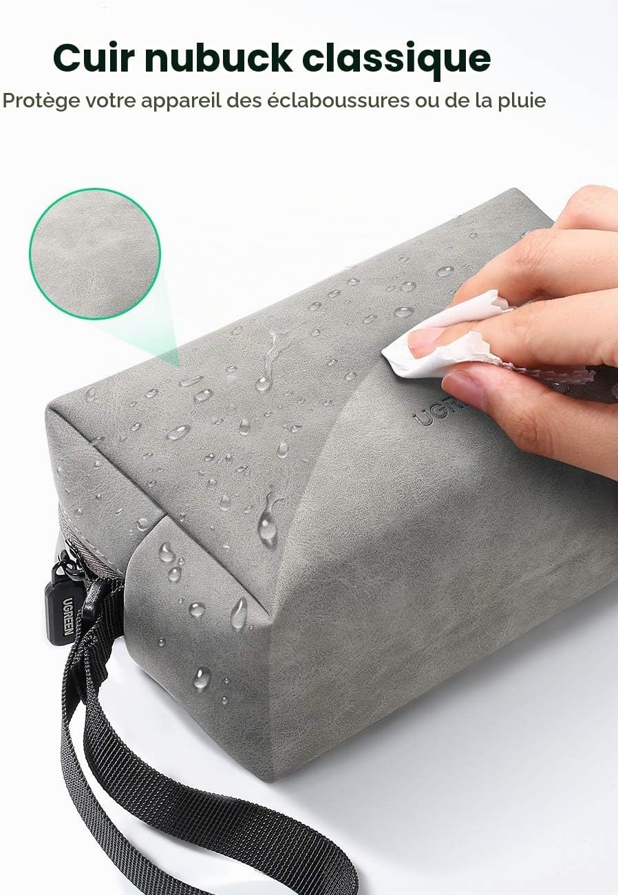 UGREEN Electronics Accessories Storage Bag with Lanyard - Grey