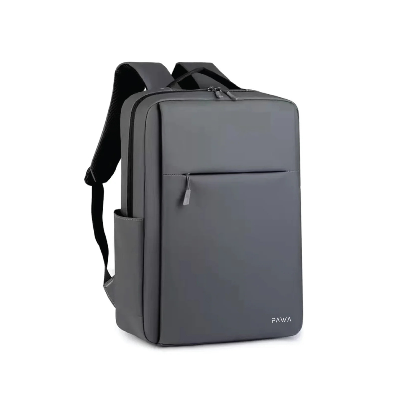 Pawa Laptop Backpack with Trolley Holder, Multi-Purpose Travel & Work Bag - Gray