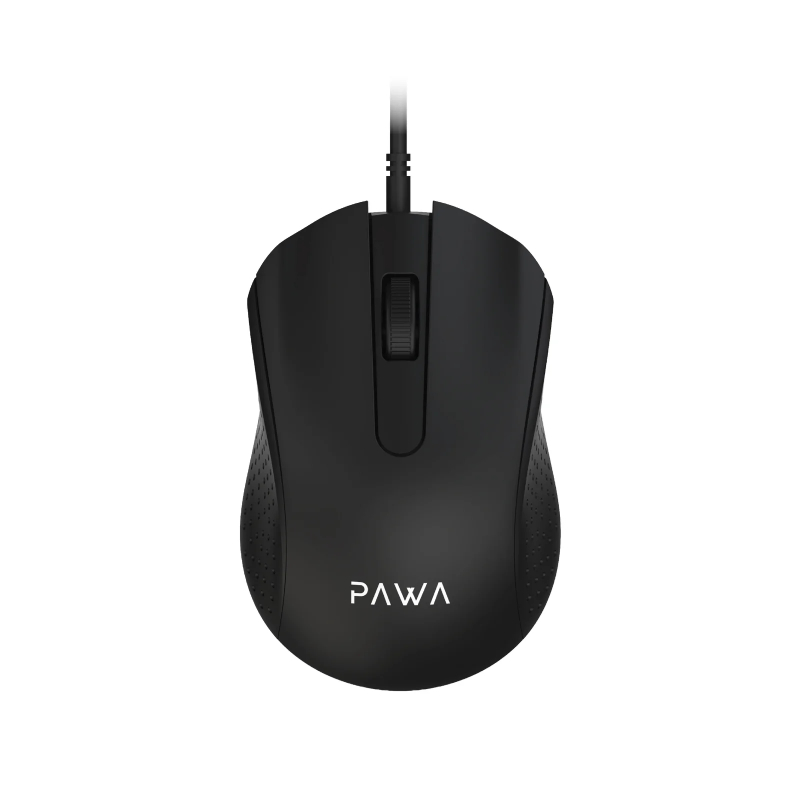 Pawa Sleek Wired Mouse 1200 DPI - Black