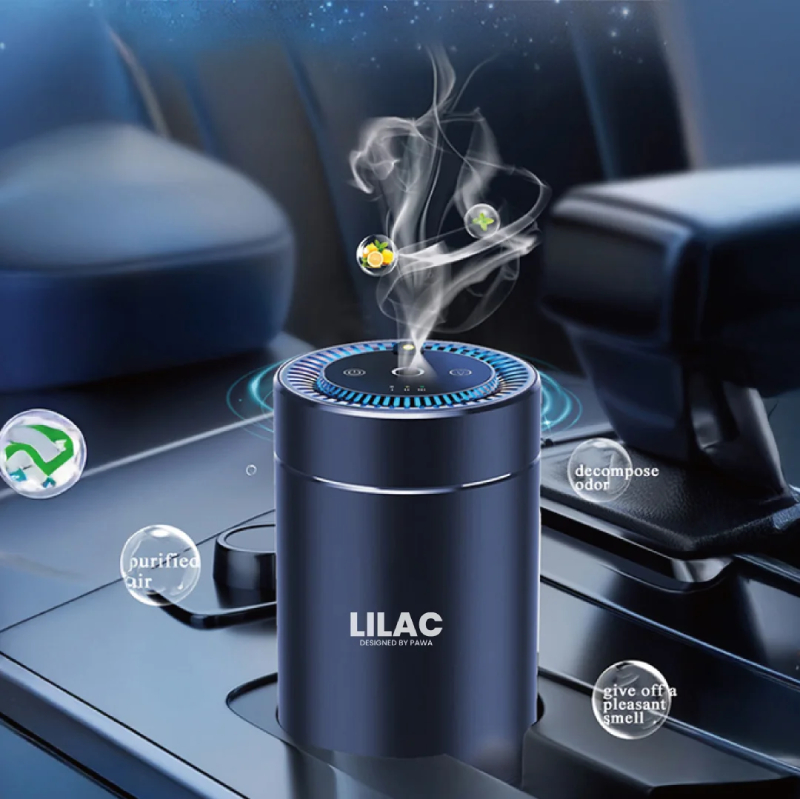 Pawa Lilac Aroma Diffuser with Starry Light, 300mAh -  Black