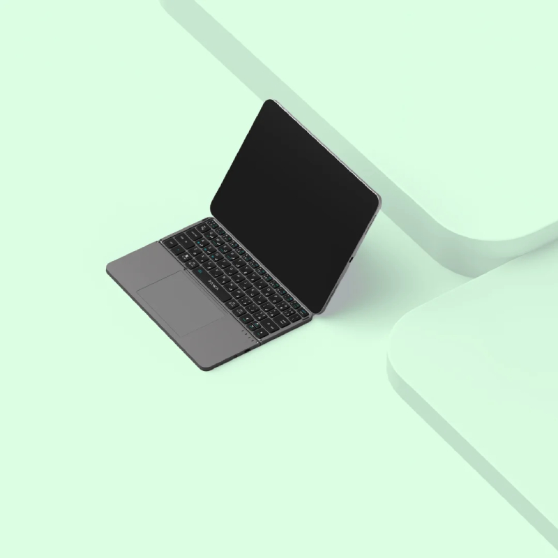 Pawa Portable Foldable Wireless Keyboard with Touchpad - Grey
