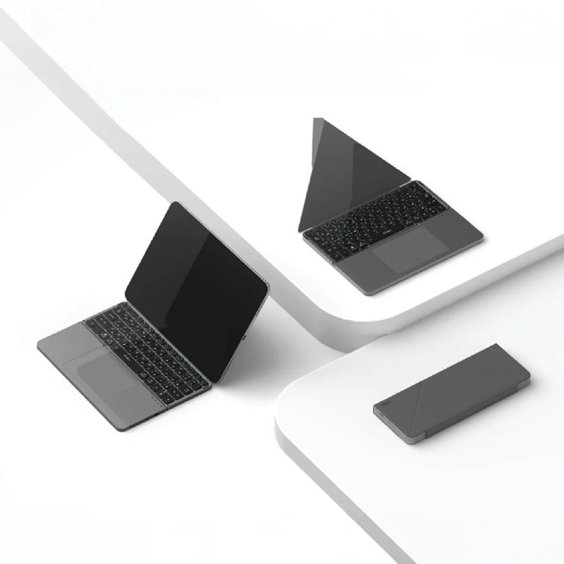 Pawa Portable Foldable Wireless Keyboard with Touchpad - Grey