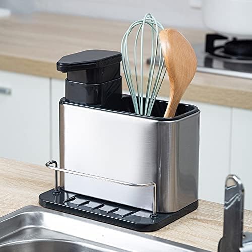 Kitchen Sink Organizer Stainless Steel With Soap Dispenser