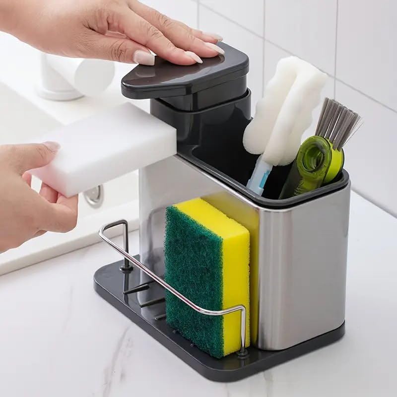 Kitchen Sink Organizer Stainless Steel With Soap Dispenser
