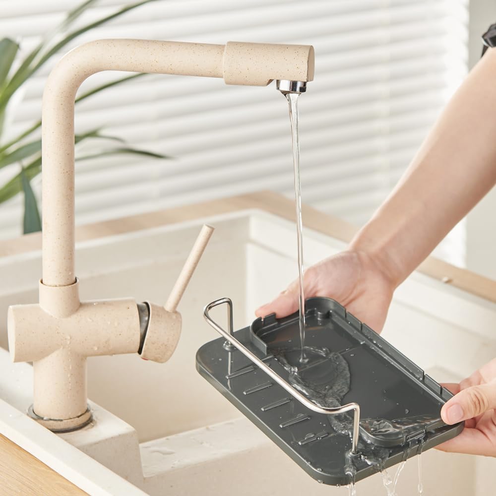 Kitchen Sink Organizer Stainless Steel With Soap Dispenser