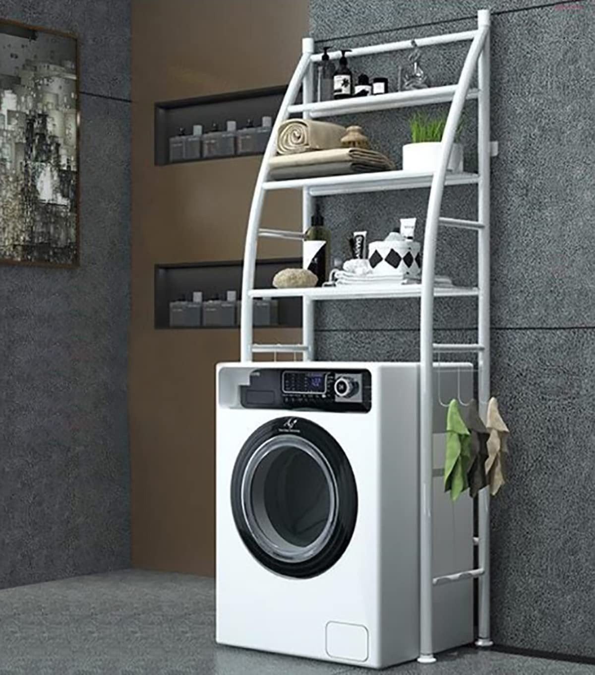 3 Layer Over-the-Washing-Machine Storage Rack Metal