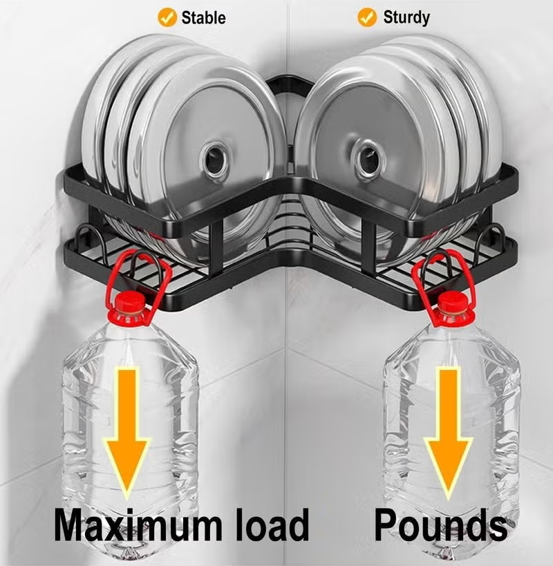 Corner Shower Caddy Shelf Bathroom Rack 5-Piece Set
