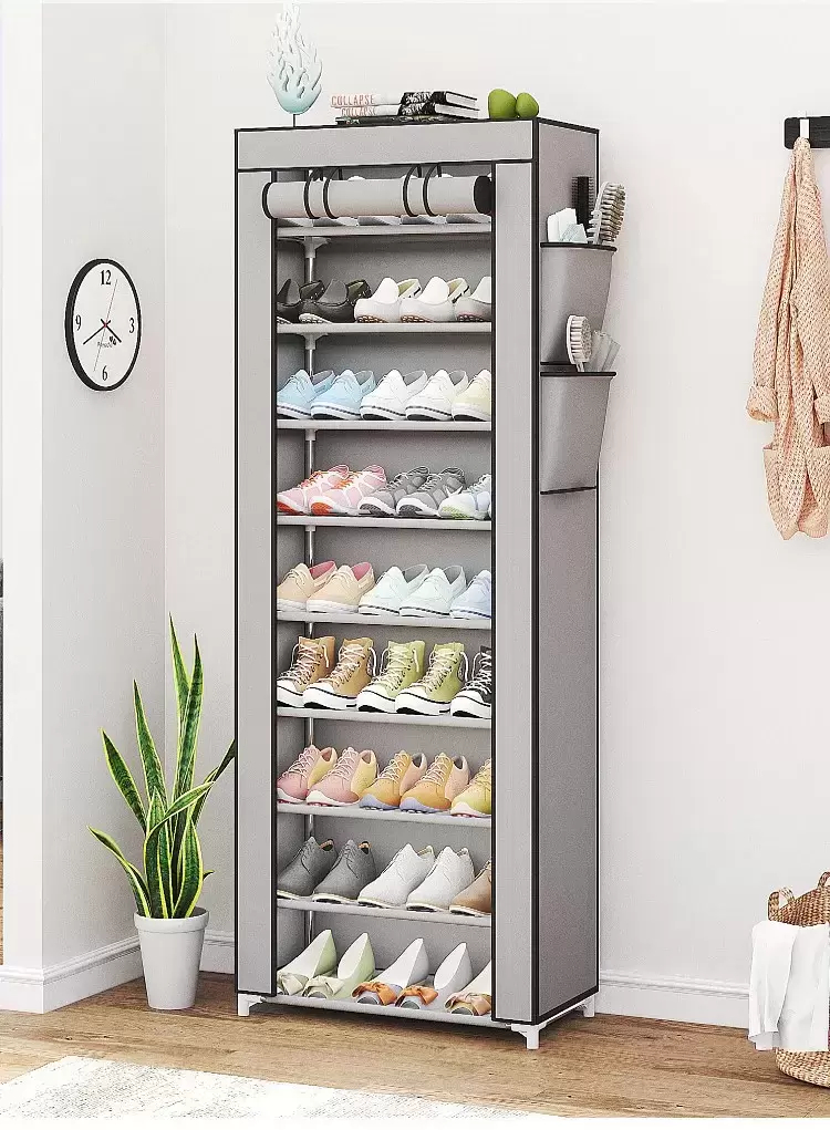Storage Solutions 9-Tier Fabric Shoe Rack Organizer
