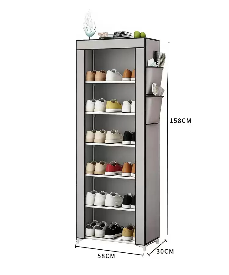 Storage Solutions 9-Tier Fabric Shoe Rack Organizer