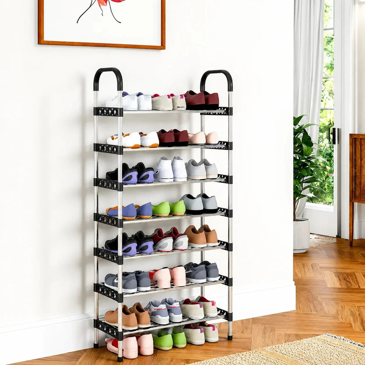 7-Tier Metal Shoe Rack – Freestanding Shoe Storage Organizer for Entryway & Living Room
