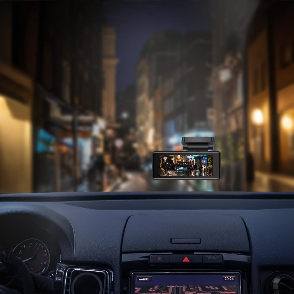 Powerology Dual Recording Dash Camera, Three-Axis Accelerometer - Black