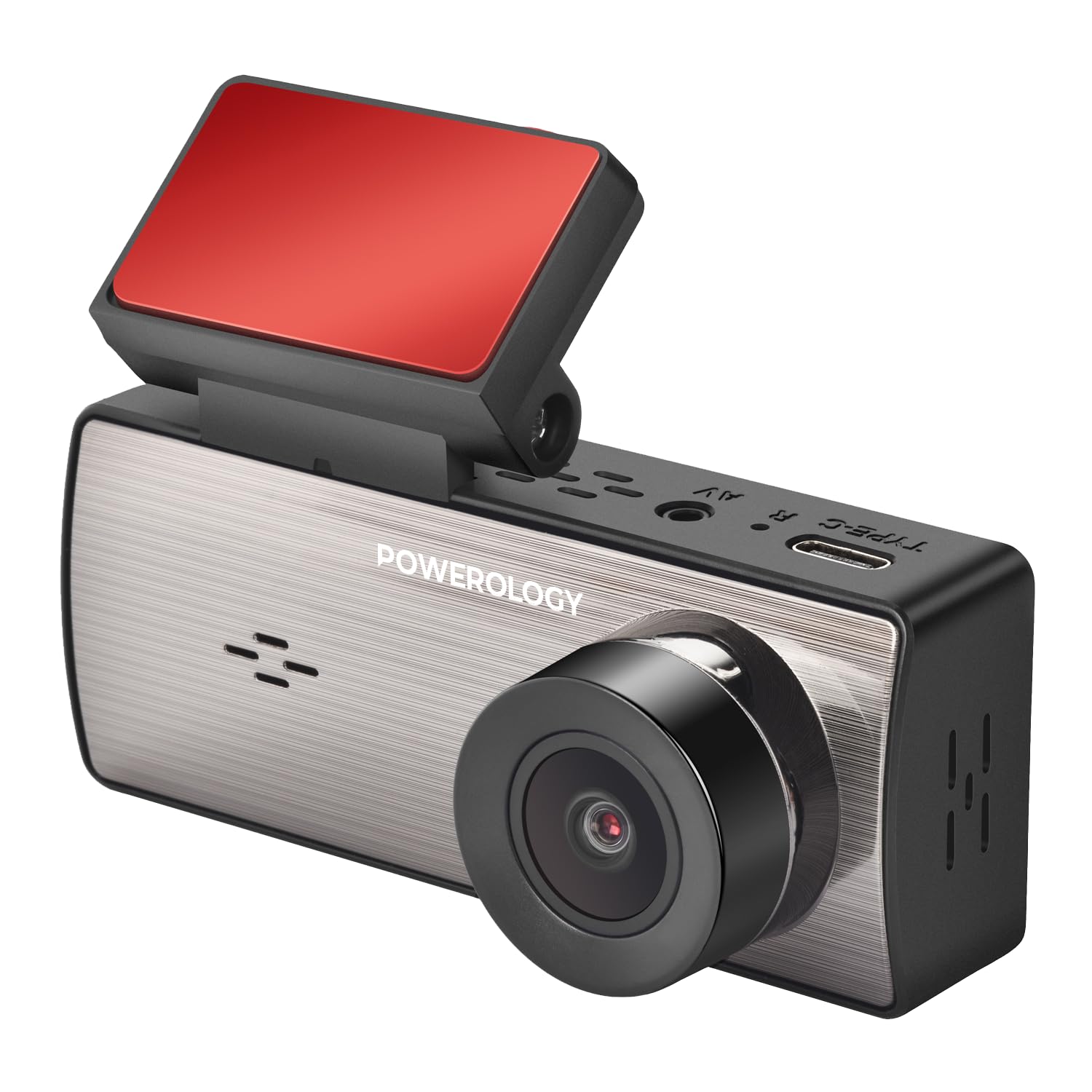 Powerology Dual Recording Dash Camera, Three-Axis Accelerometer - Black