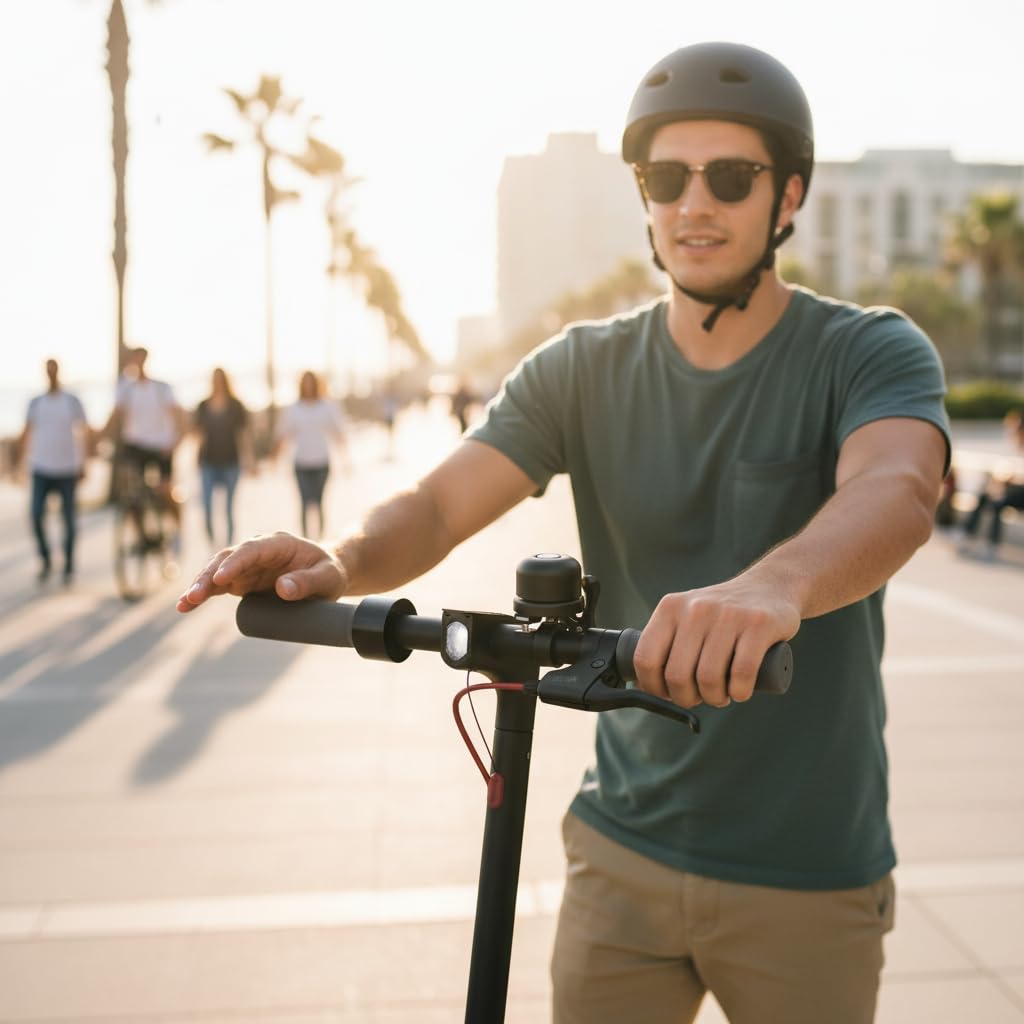 Powerology Bicycle & Scooter Bell With AirTag Mount - Black