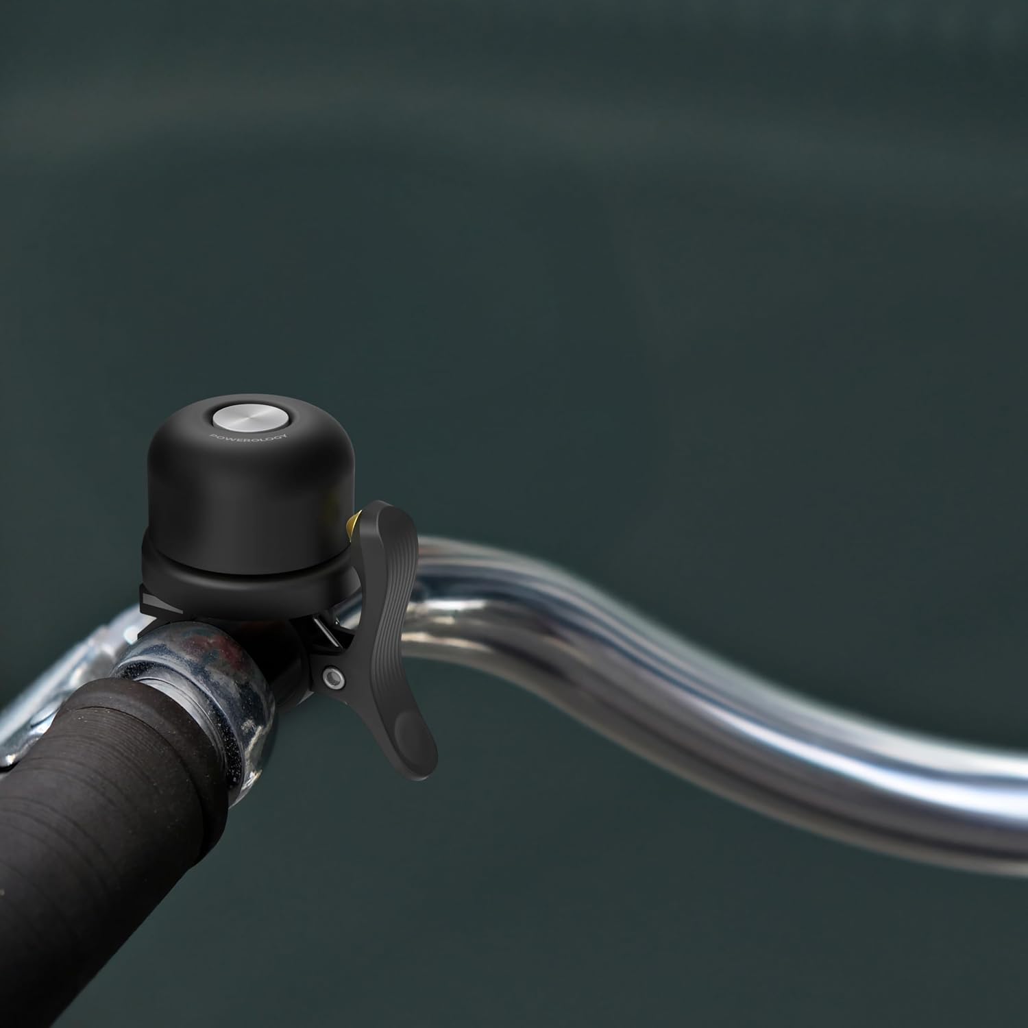 Powerology Bicycle & Scooter Bell With AirTag Mount - Black