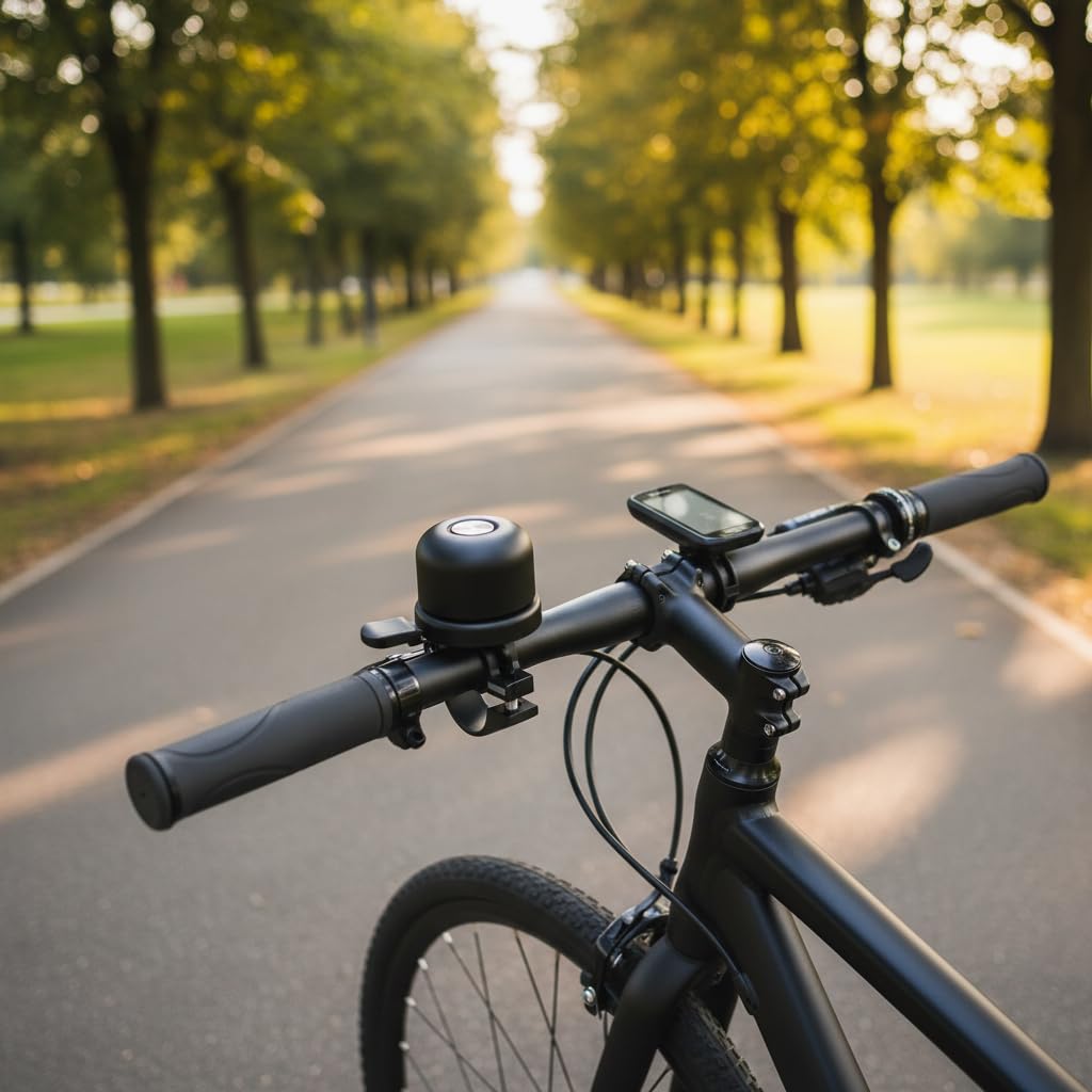 Powerology Bicycle & Scooter Bell With AirTag Mount - Black