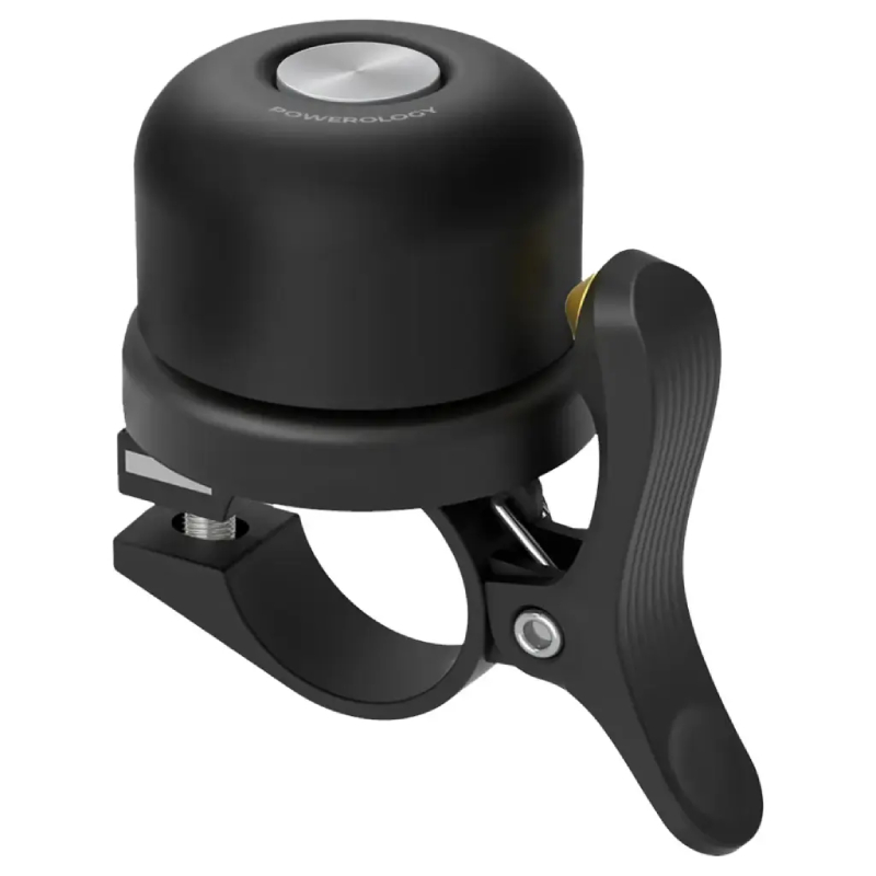 Powerology Bicycle & Scooter Bell With AirTag Mount - Black