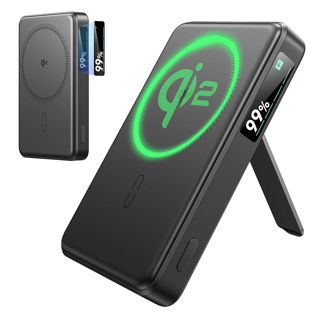 ESR Power Bank 10000mAh Qi2 MagSlim Kickstand - Black