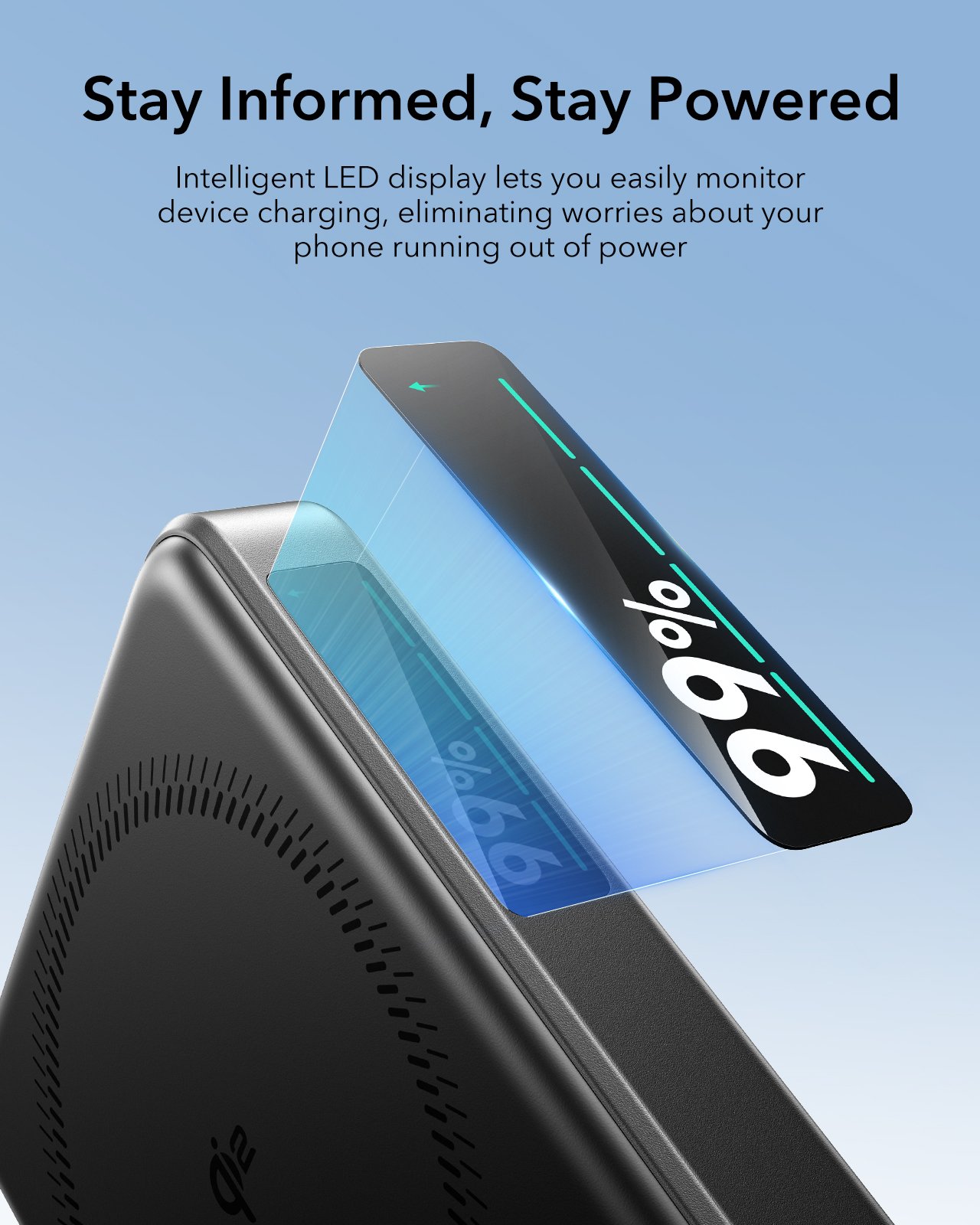 ESR Power Bank 10000mAh Qi2 MagSlim Kickstand - Black