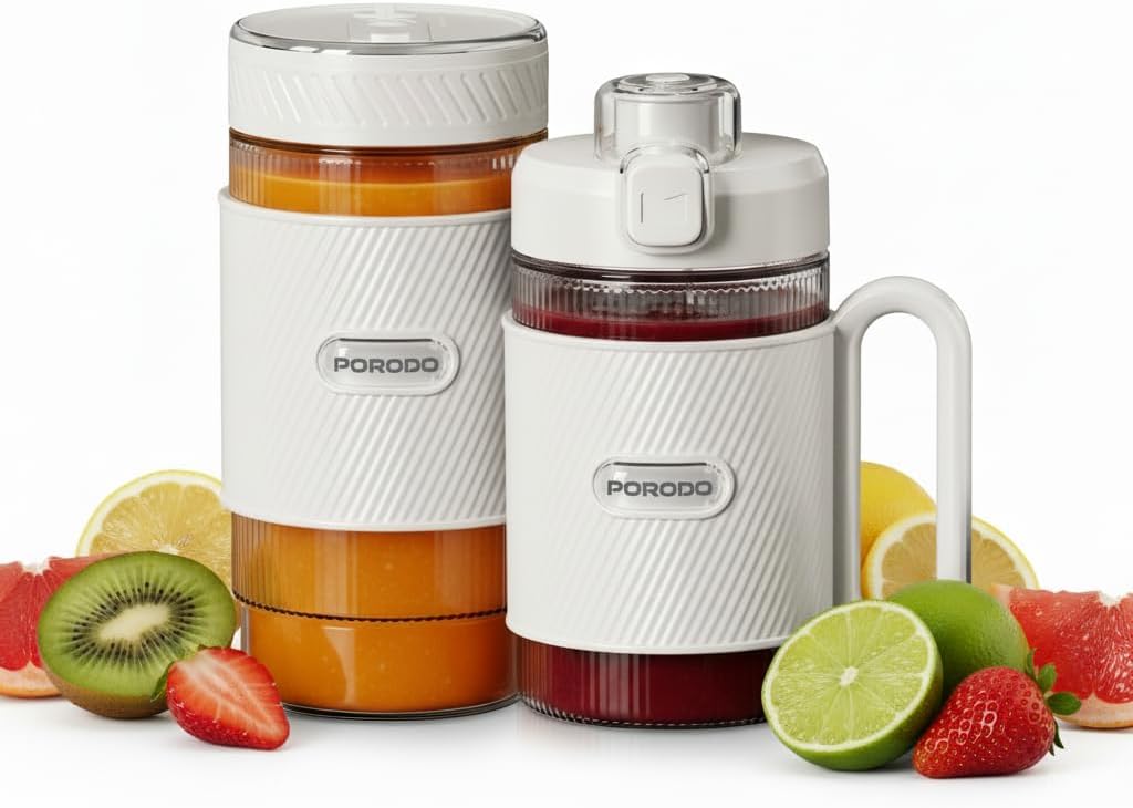 Porodo Lifestyle Portable Dual-Cup Smoothie Blender - White