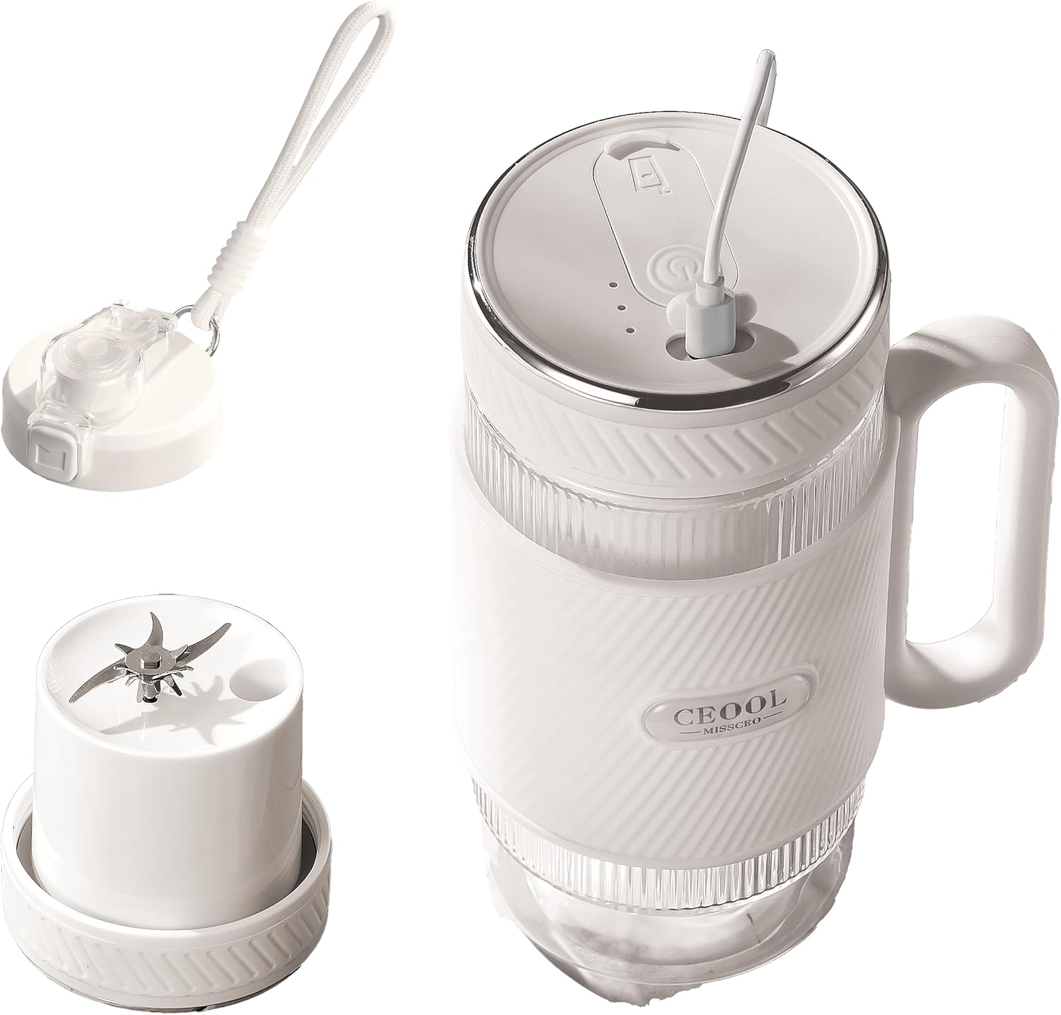 Porodo Lifestyle Portable Dual-Cup Smoothie Blender - White