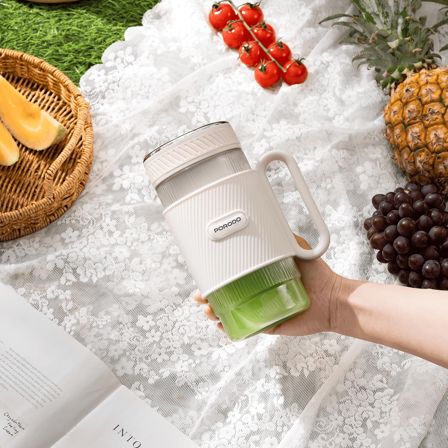 Porodo Lifestyle Portable Dual-Cup Smoothie Blender - White