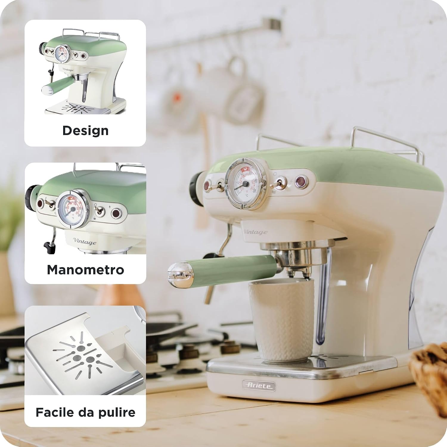 Ariete Espresso Machine Vintage - Green