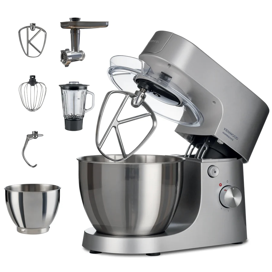 Kenwood HomeBake Stand Mixer with Blender and Meat Mincer, KHH01.220SI - Silver