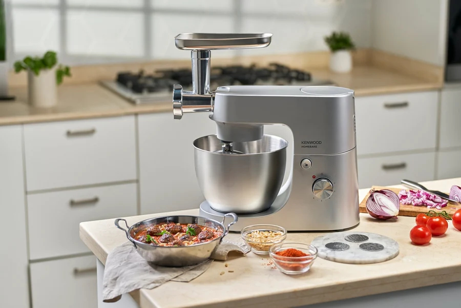 Kenwood HomeBake Stand Mixer with Blender and Meat Mincer, KHH01.220SI - Silver