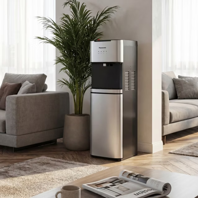 Panasonic Bottom Loading Water Dispenser, SDM-WD3436BG - Silver & Black