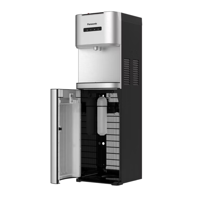 Panasonic Bottom-Loading Water Dispenser with Hydrogen Filter, SDM-WD3636BG - Silver & Black