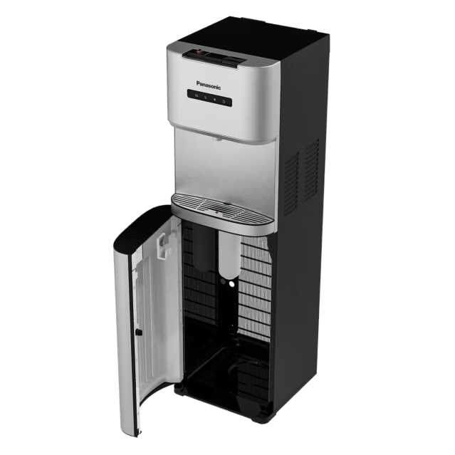 Panasonic Bottom-Loading Water Dispenser with Hydrogen Filter, SDM-WD3636BG - Silver & Black