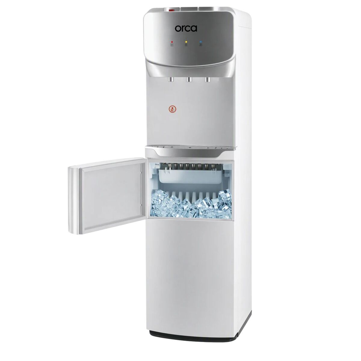 Orca 3-in-1 Freestanding Water Dispenser with Bullet Ice Maker, OR-PS-SLR-810ZM - White