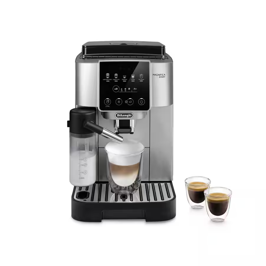 DeLonghi Magnifica Start Coffee Machine 1450W 15 Bar, ECAM220.80.SB - Silver & Black