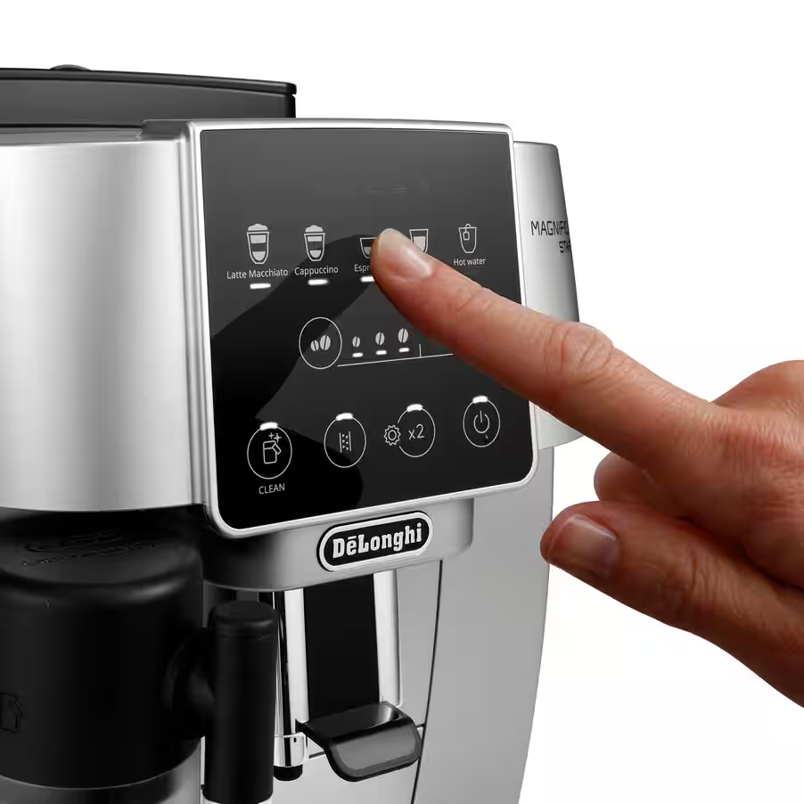DeLonghi Magnifica Start Coffee Machine 1450W 15 Bar, ECAM220.80.SB - Silver & Black