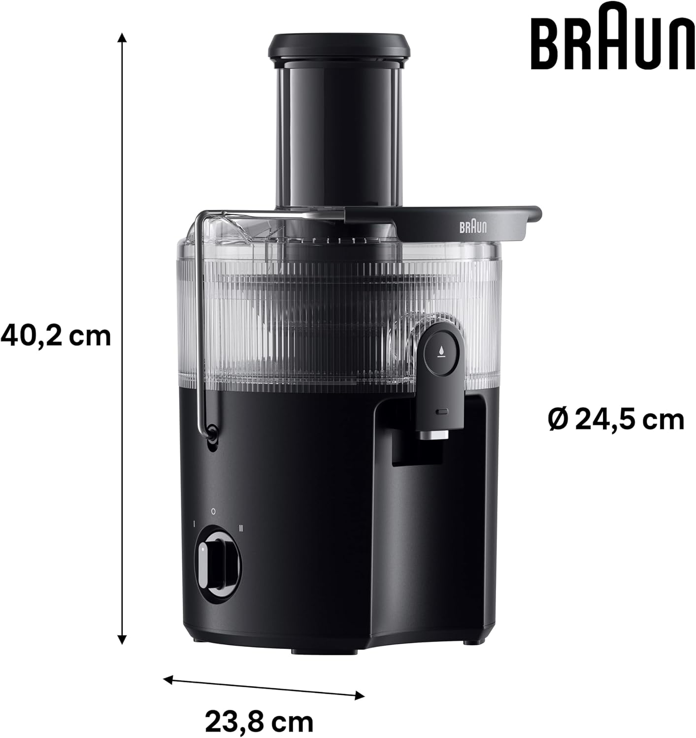 Braun MultiJuice 5, Centrifugal Juicer with ColdXtract Technology - Black