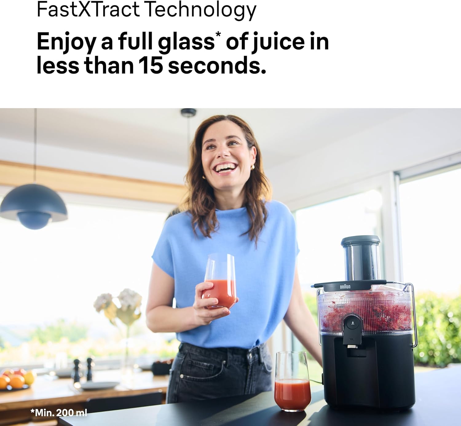 Braun MultiJuice 5, Centrifugal Juicer with ColdXtract Technology - Black