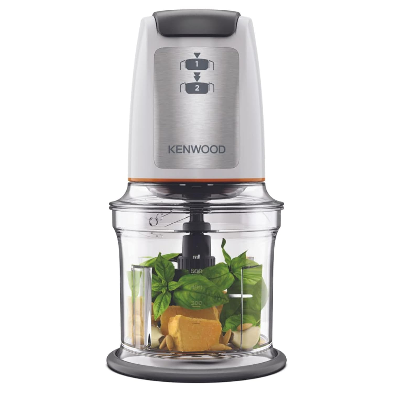 Kenwood Easy Chop Chopper, 0.5 L Bowl, 2 Speed, Four Blade System - Silver