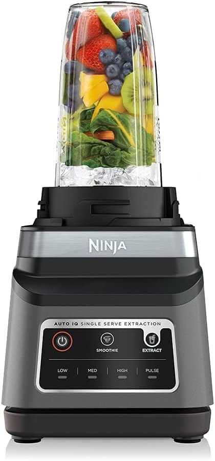 Ninja 2-In-1 Professional Blender, One-Touch Blending Programs, 1200W - Black & Grey