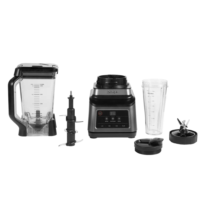 Ninja 2-In-1 Professional Blender, One-Touch Blending Programs, 1200W - Black & Grey