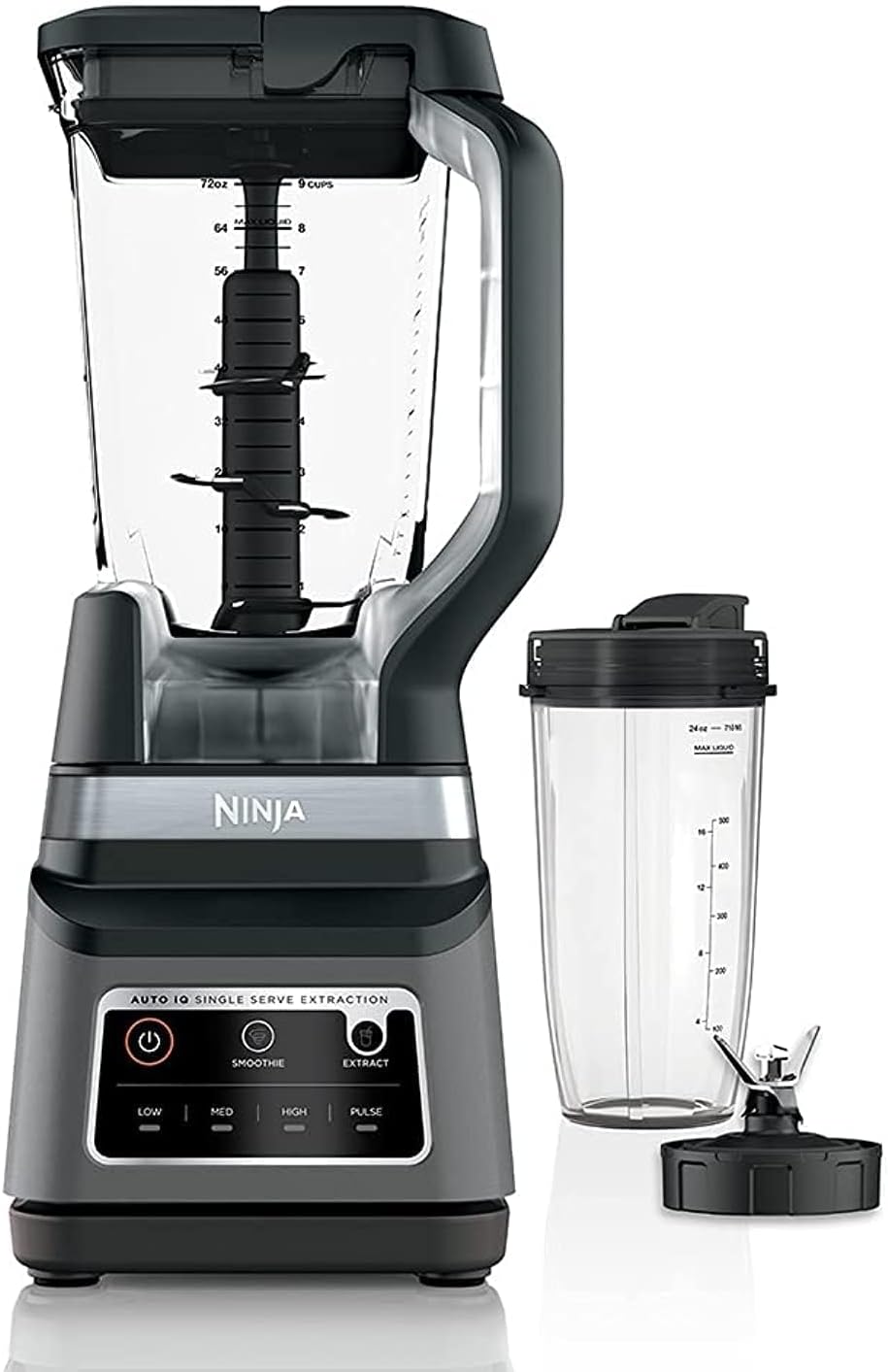 Ninja 2-In-1 Professional Blender, One-Touch Blending Programs, 1200W - Black & Grey