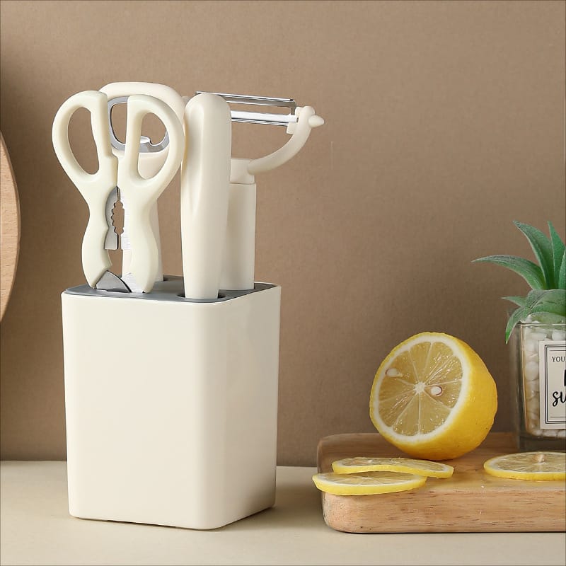 Cleenwood 5 Piece Kitchen Utensils Set, CWP - 1035 - Beige