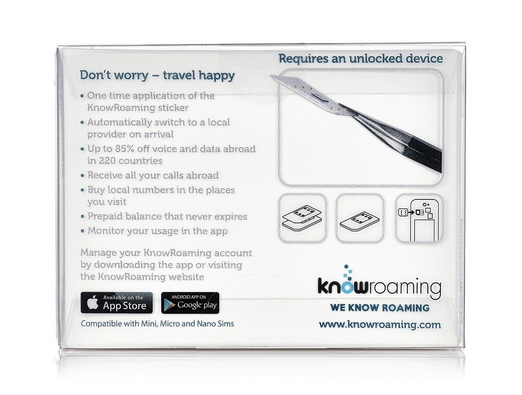 KnowRoaming Sticker for Sim Cards